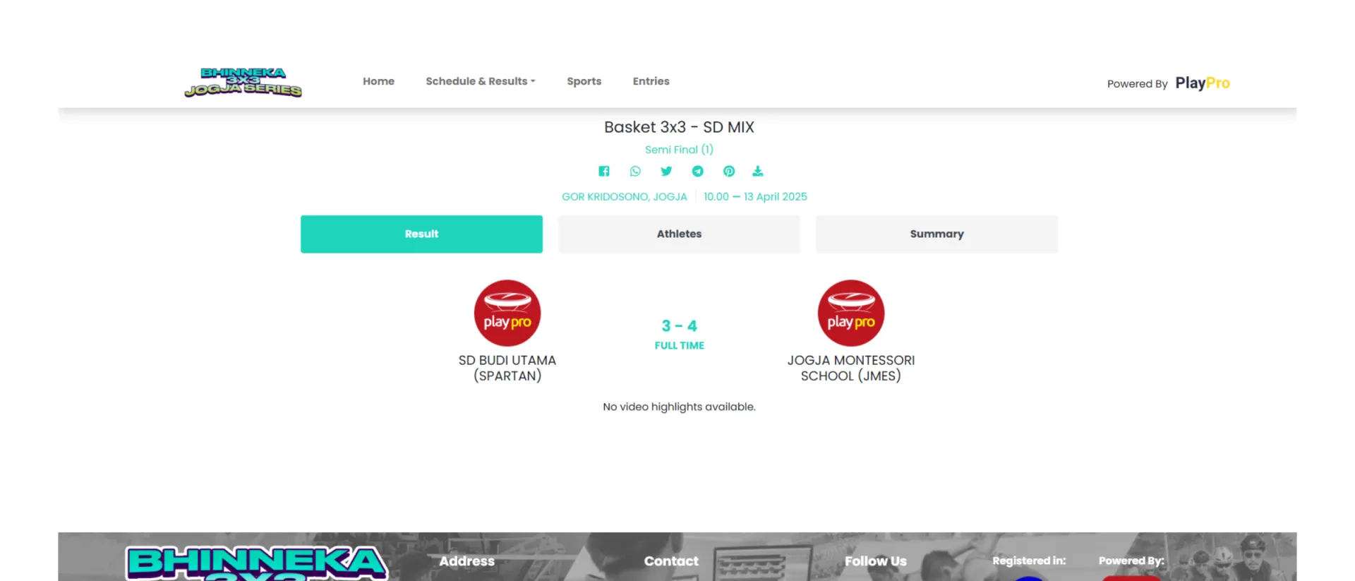 Bhineka 3x3 Jogja Series