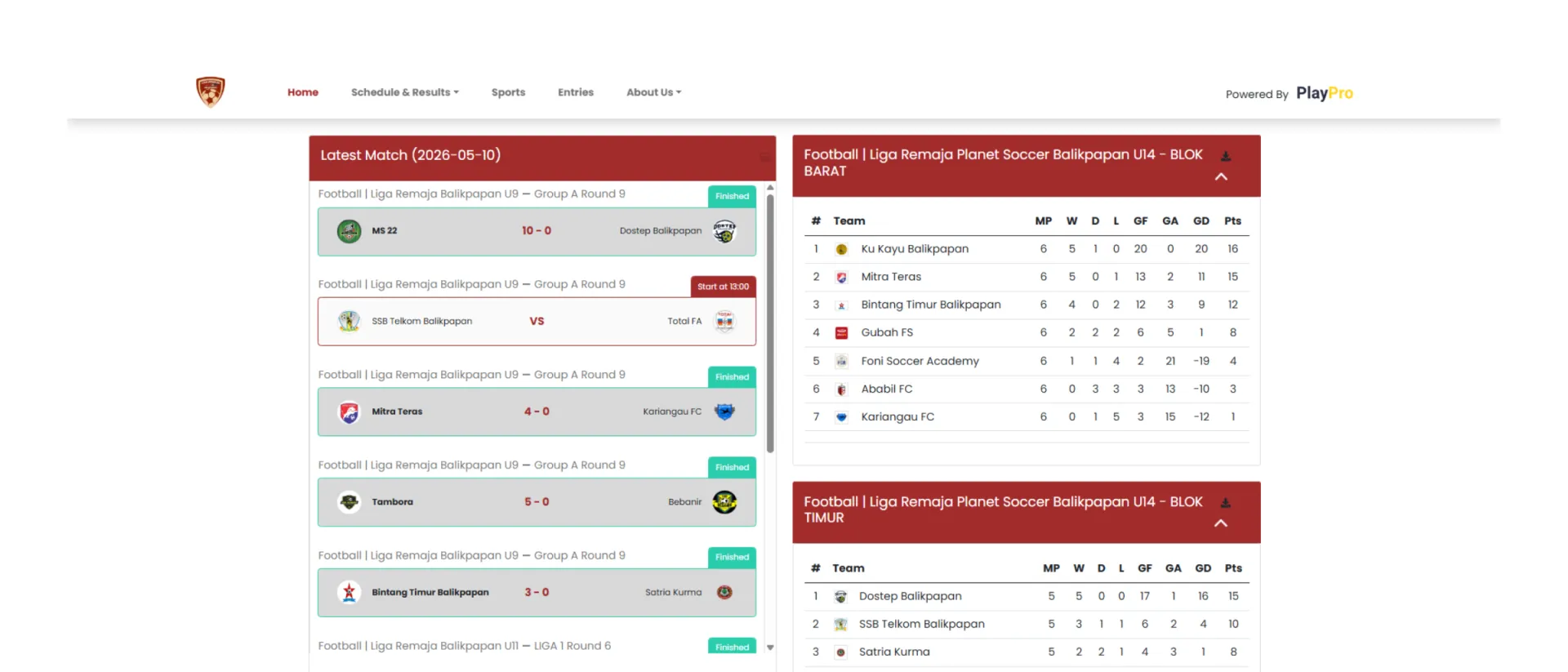 Liga Remaja Planet Soccer Balikpapan