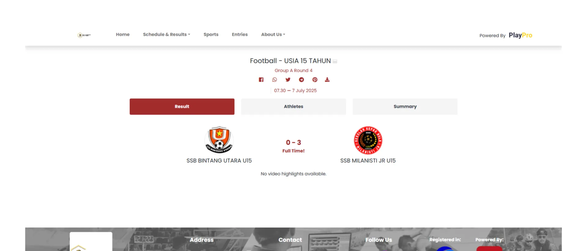 Turnamen Usia Dini Anak Malut 2025